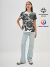 Женская базовая футболка / Цветочный Узор