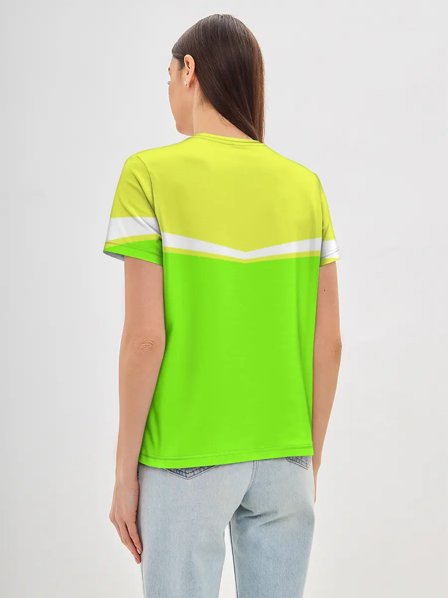 Женская базовая футболка / Угол зеленый