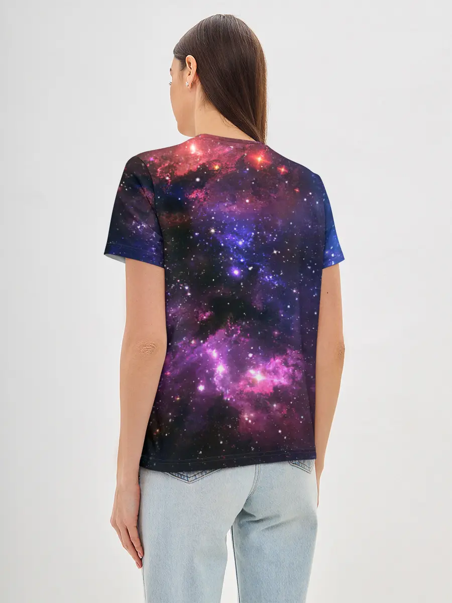 Женская базовая футболка / Космическое небо