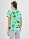Женская базовая футболка / черепашки и пальмы
