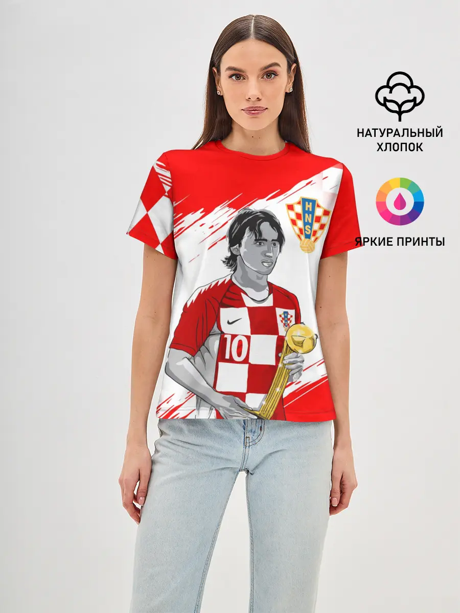 Женская базовая футболка / ЛУКА МОДРИЧ / LUKA MODRIC