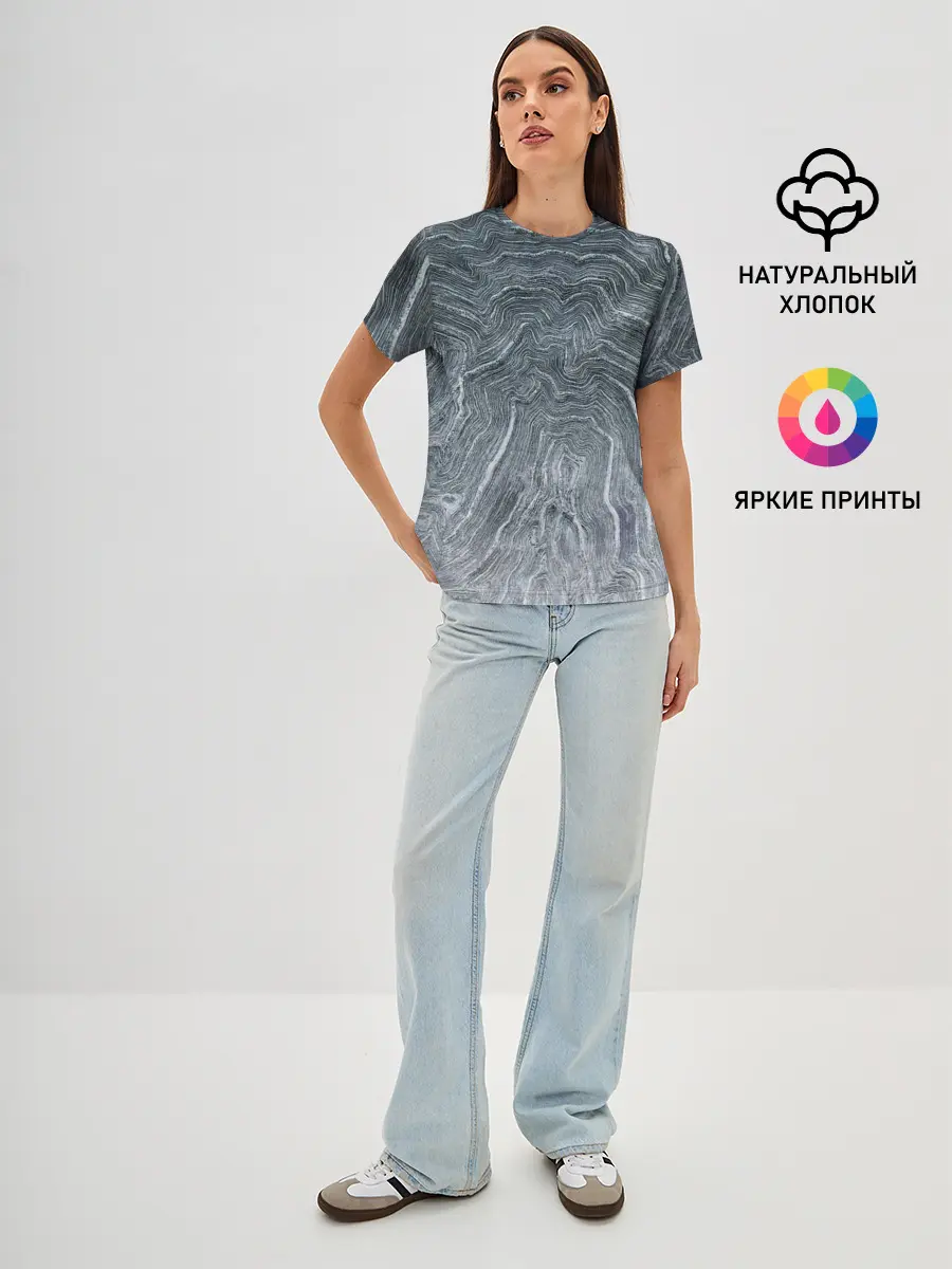 Женская базовая футболка / Negative Waves