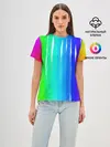 Женская базовая футболка / Перелив цвета