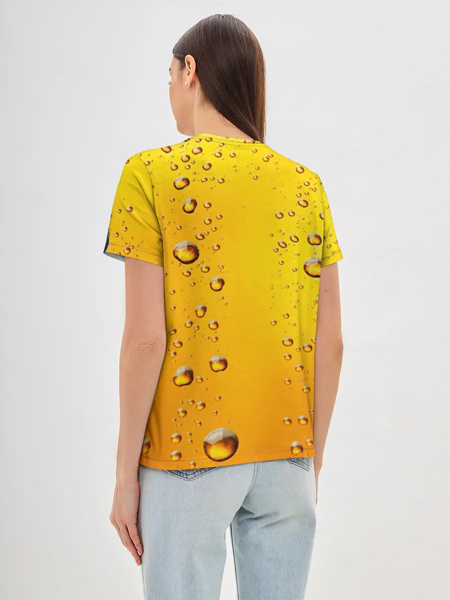 Женская базовая футболка / пивозавр 3d hd