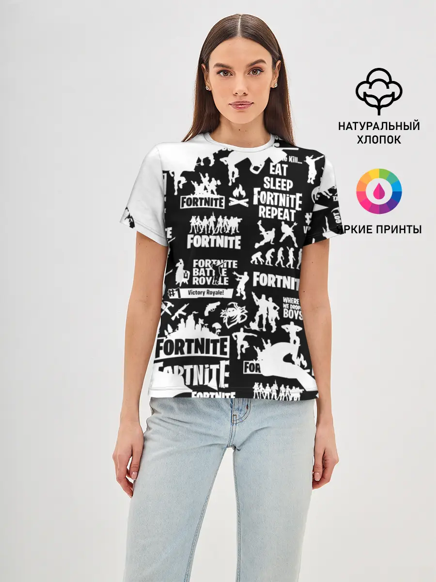 Женская базовая футболка / Fortnite