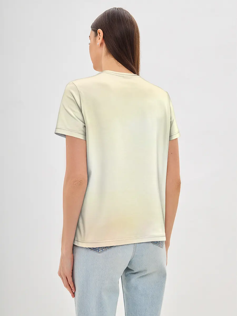 Женская базовая футболка / Аста на кабане Чёрный клевер