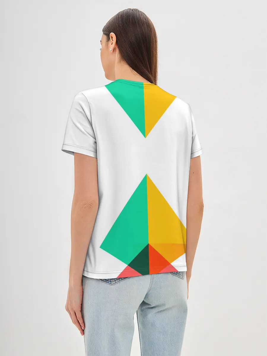 Женская базовая футболка / Треугольники