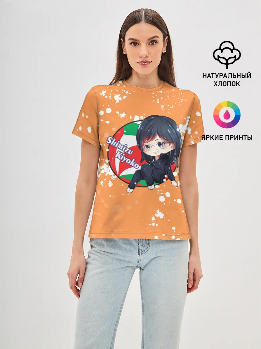 Женская базовая футболка / Shimizu Kiyoko | Haikyu | Волейбол