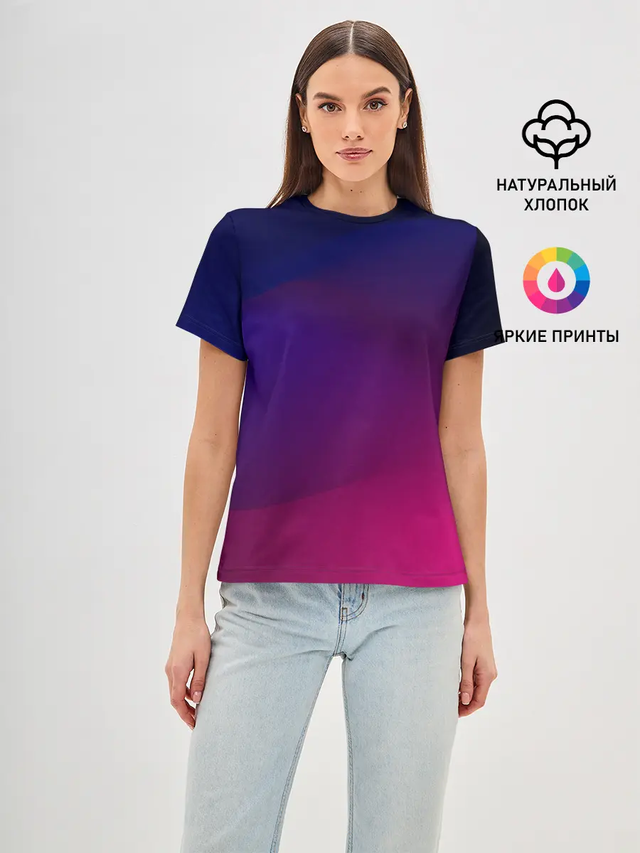 Женская базовая футболка / Abstract simple colors