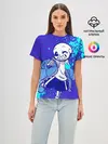 Женская базовая футболка / UNDERTALE SANS BLUE