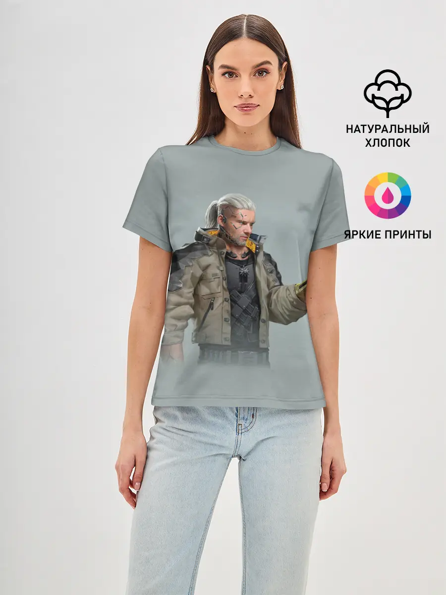 Женская базовая футболка / КиберГеральт