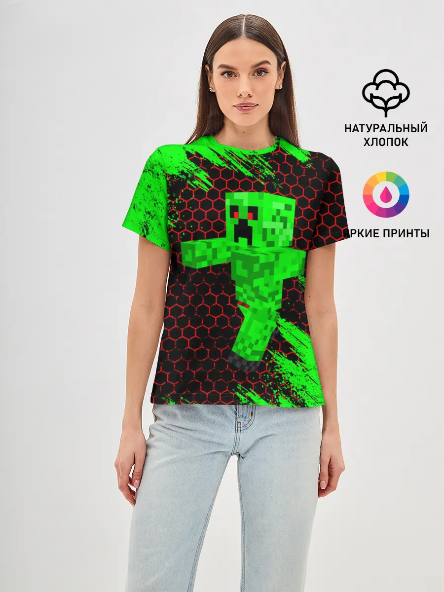 Женская базовая футболка / MINECRAFT CREEPER