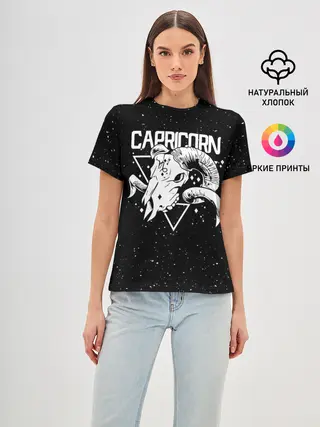 Женская базовая футболка / Dark Capricorn