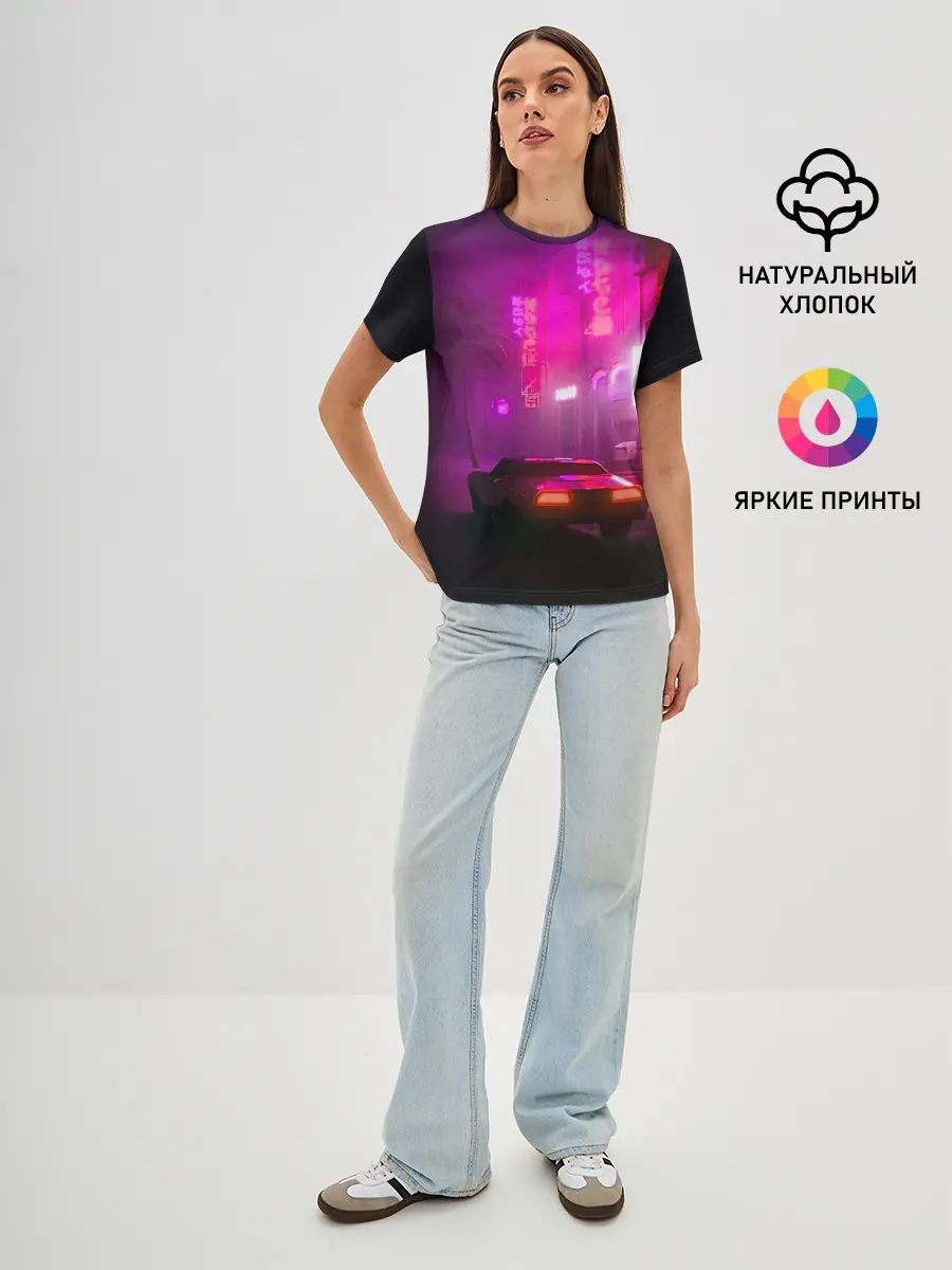 Женская базовая футболка / НЕОНОВЫЙ ГОРОД | NEON CITY