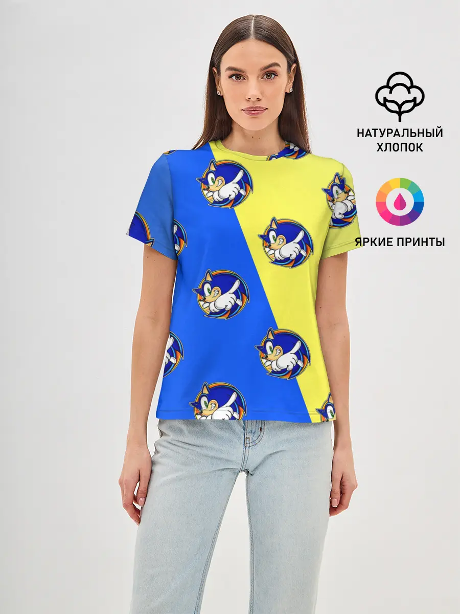 Женская базовая футболка / Sonic - Соник