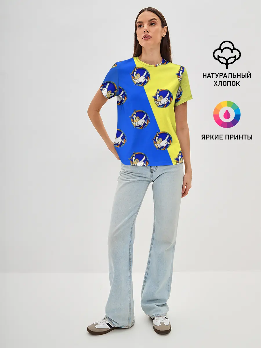 Женская базовая футболка / Sonic - Соник