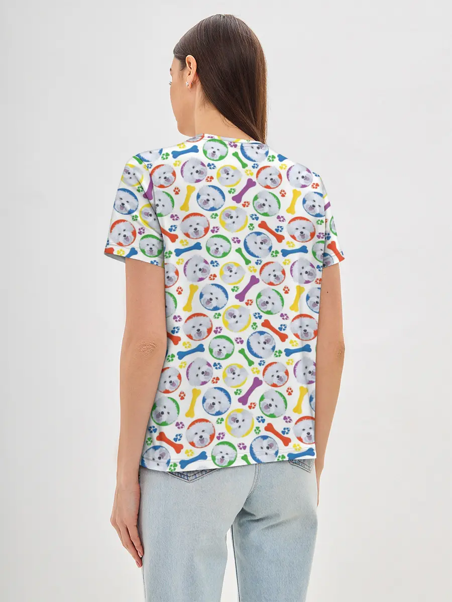 Женская базовая футболка / Мальтийская Болонка