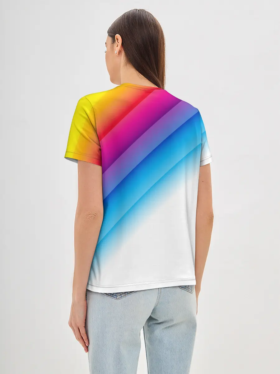 Женская базовая футболка / РАДУЖНЫЕ ПОЛОСЫ | RAINBOW