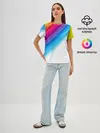 Женская базовая футболка / РАДУЖНЫЕ ПОЛОСЫ | RAINBOW