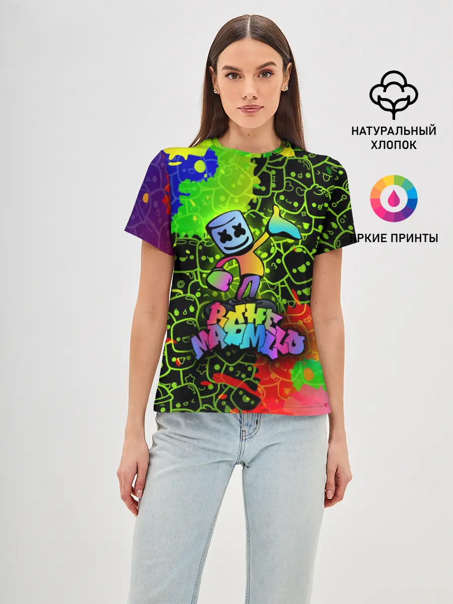 Женская базовая футболка / Marshmello