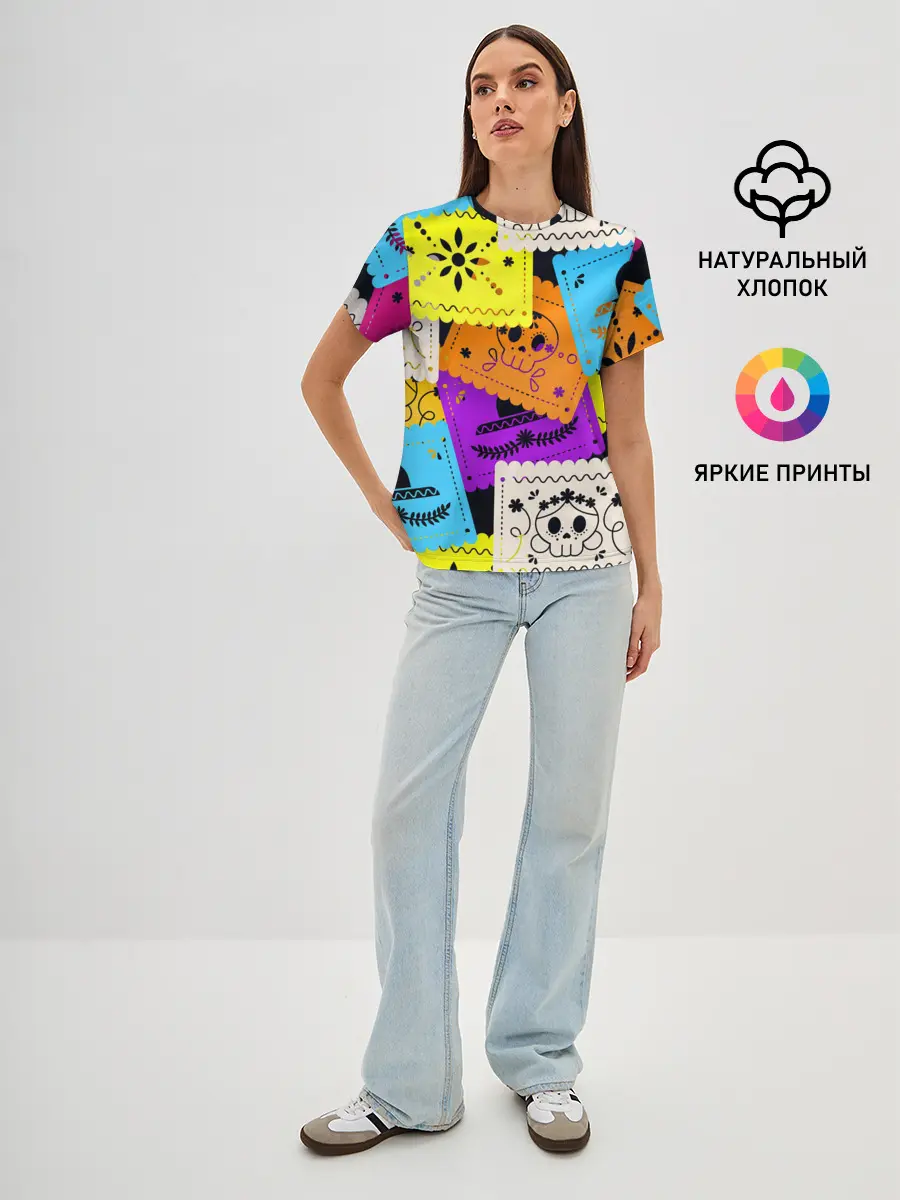 Женская базовая футболка / Color pattern