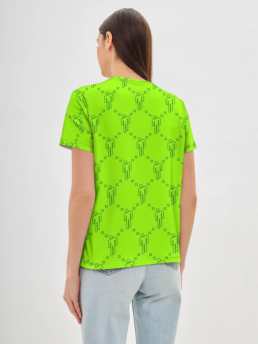 Женская базовая футболка / Billie Eilish pattern