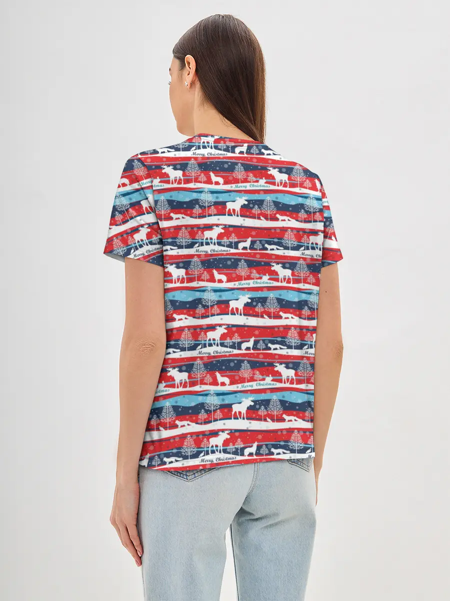 Женская базовая футболка / Merry Christmas