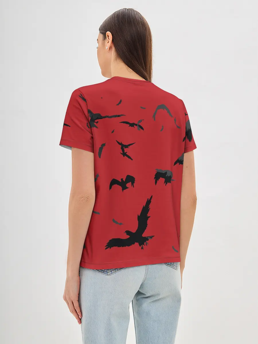 Женская базовая футболка / Итачи И Вороны