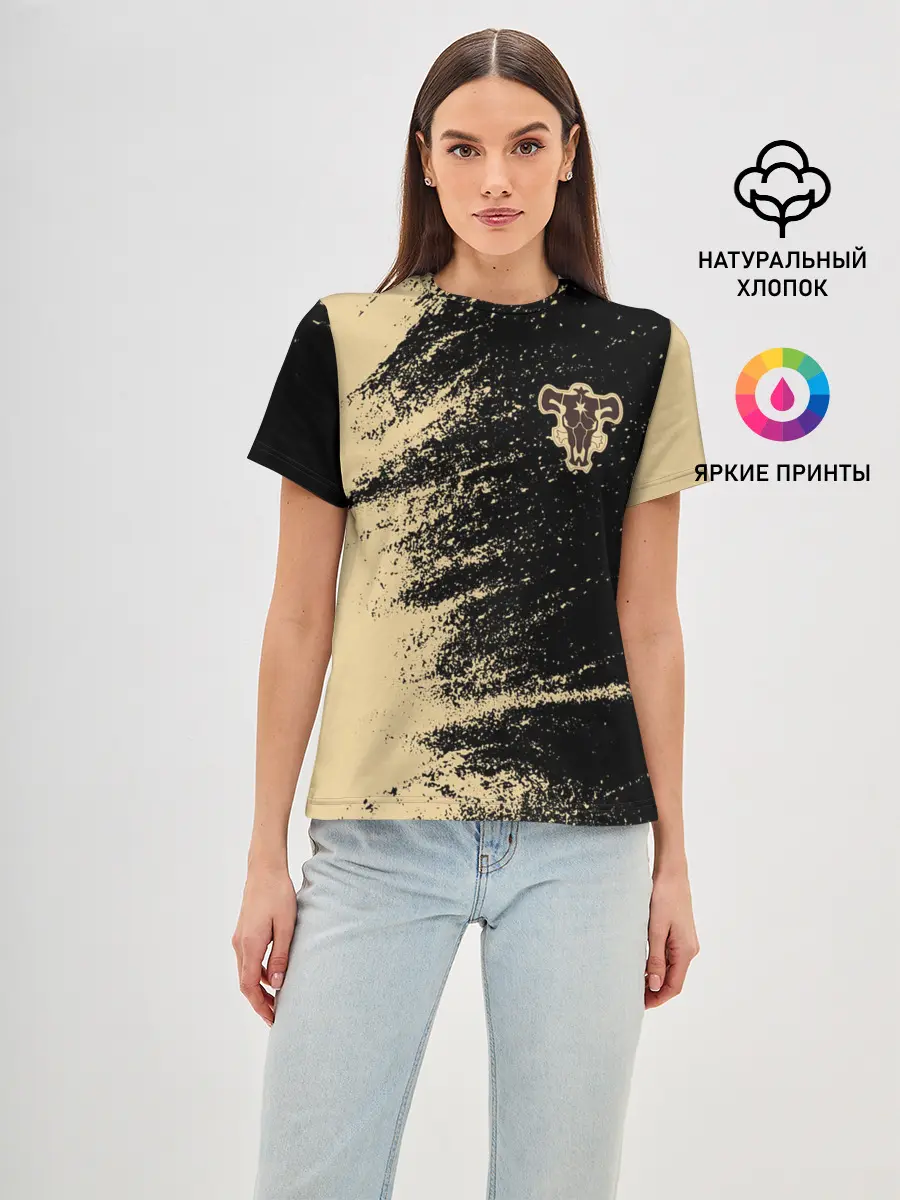 Женская базовая футболка / Black clover bull.