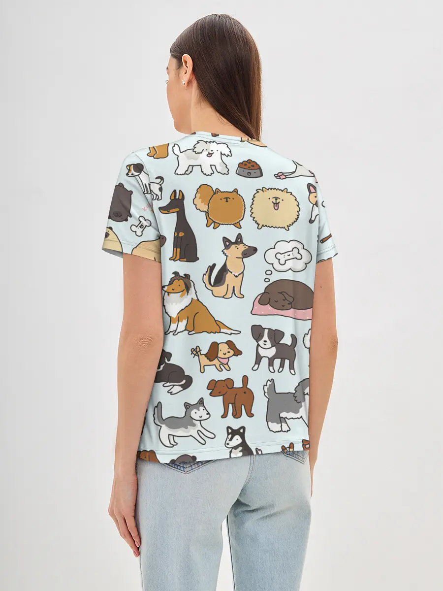 Женская базовая футболка / Собаки