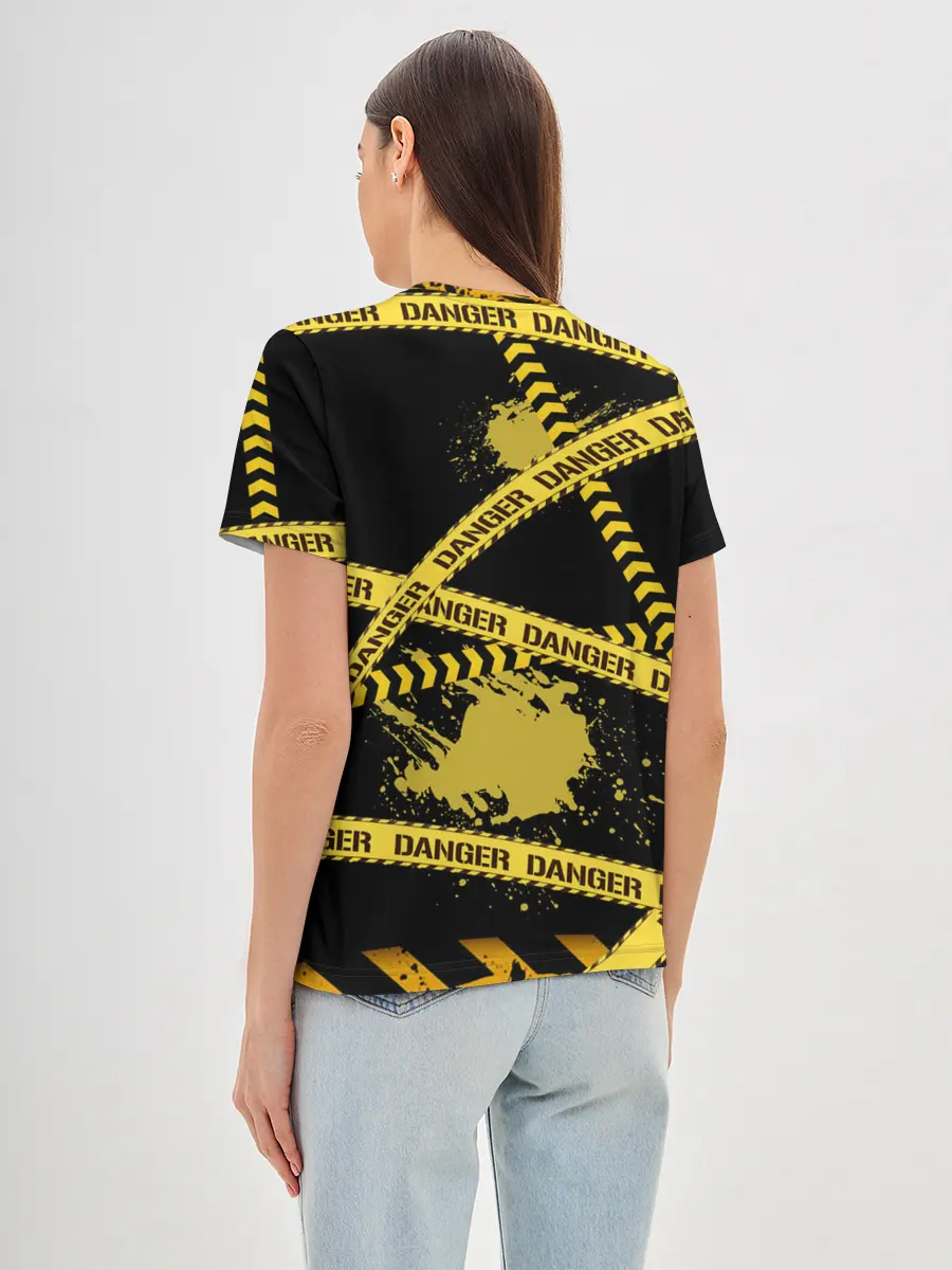 Женская базовая футболка / Лента DANGER