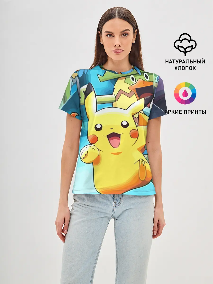 Женская базовая футболка / Pokrmons