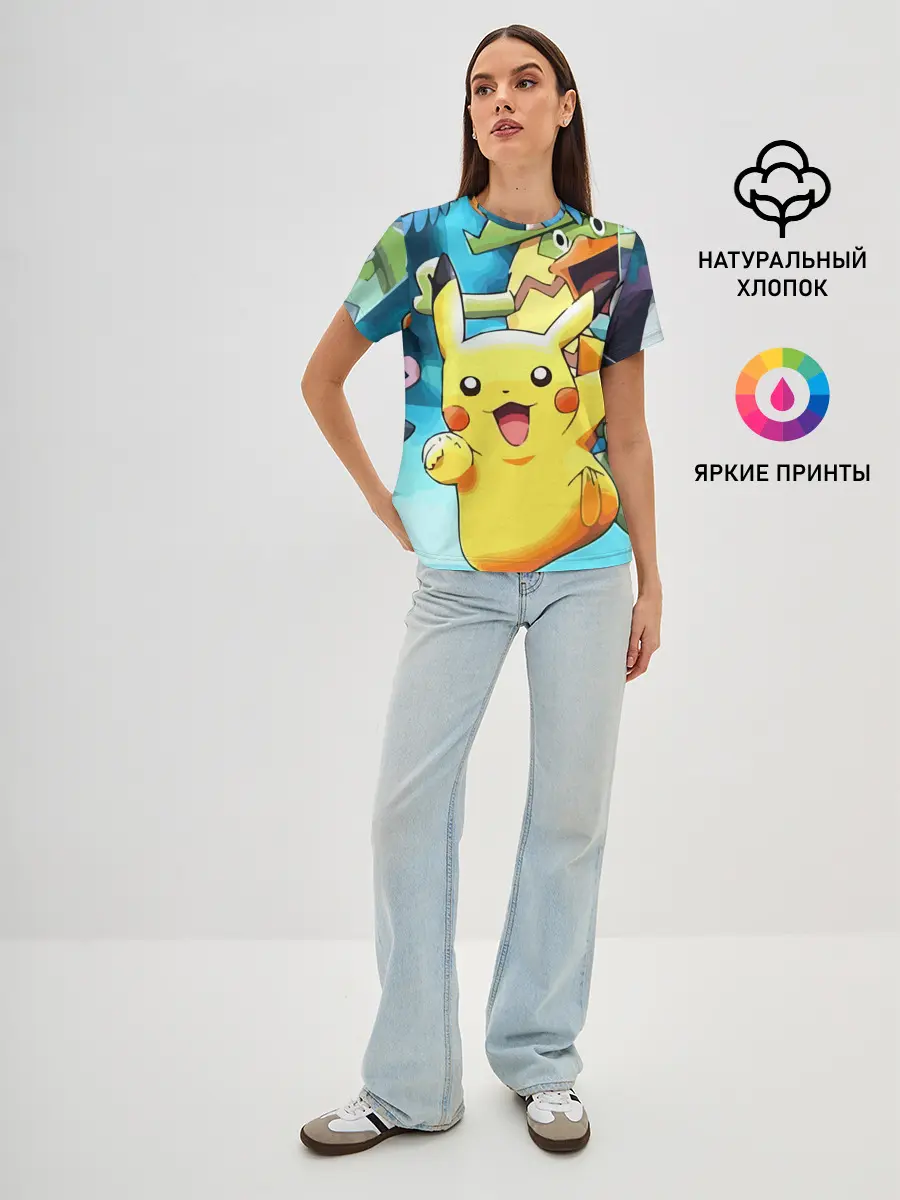 Женская базовая футболка / Pokrmons