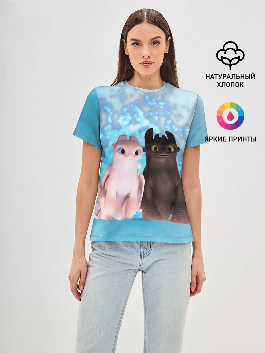 Женская базовая футболка / ночная фурия