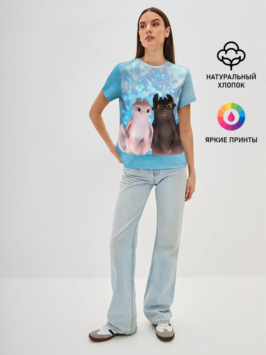 Женская базовая футболка / ночная фурия