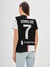 Женская базовая футболка / Роналду Форма 19/20 Домашняя