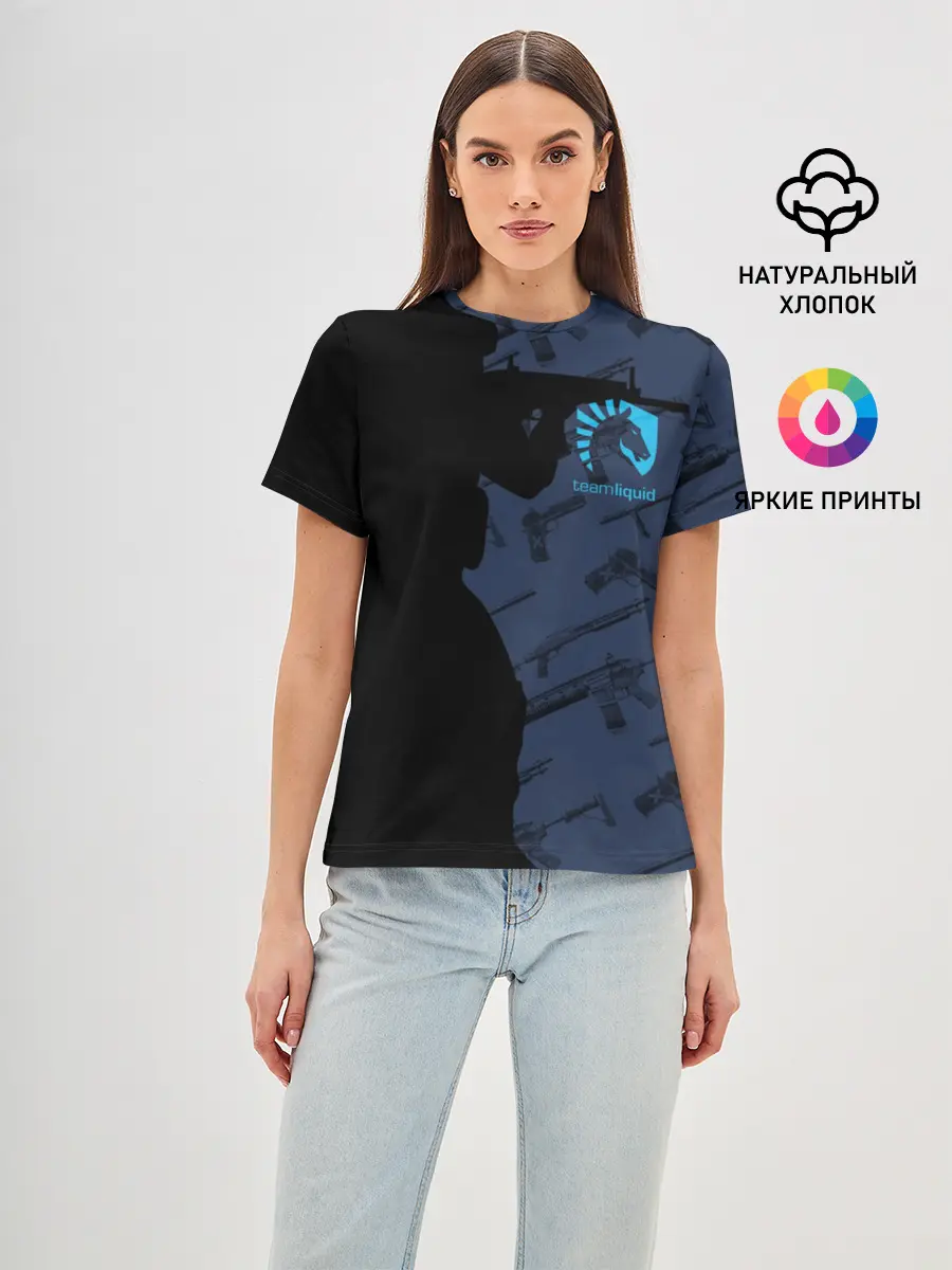 Женская базовая футболка / TEAM LIQUID E-SPORT CS GO