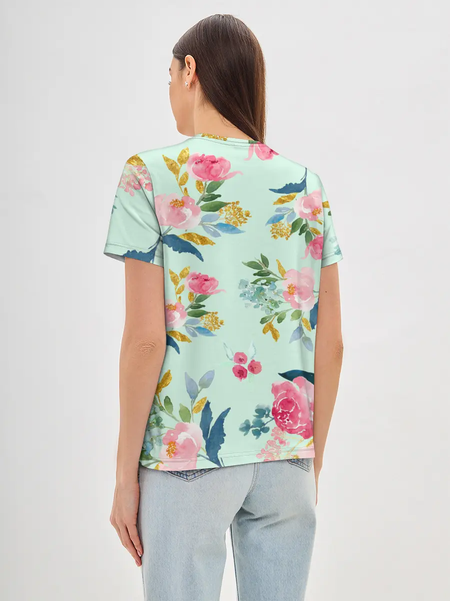Женская базовая футболка / Цветы