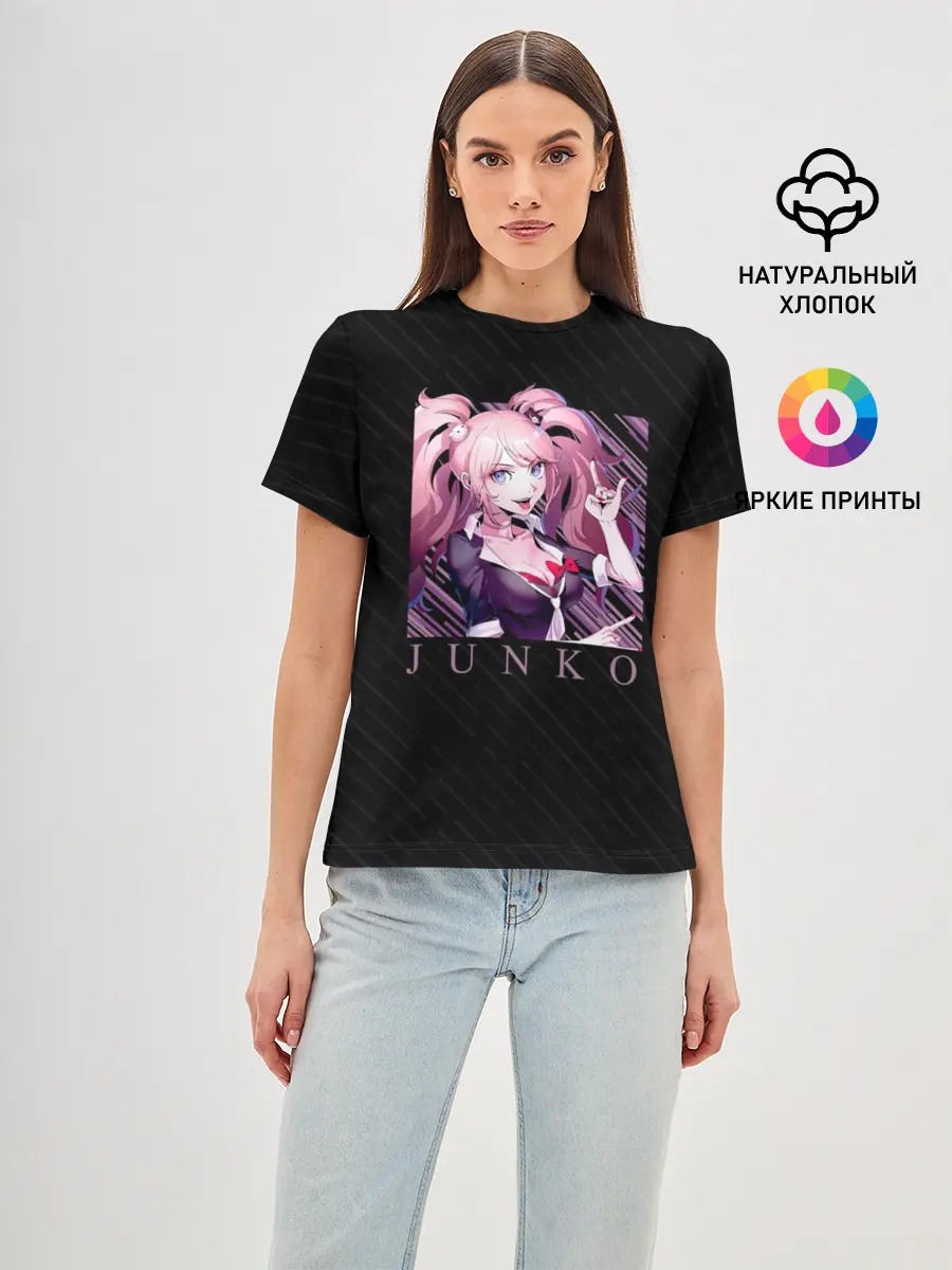 Женская базовая футболка / Джунко Эношима в квадрате