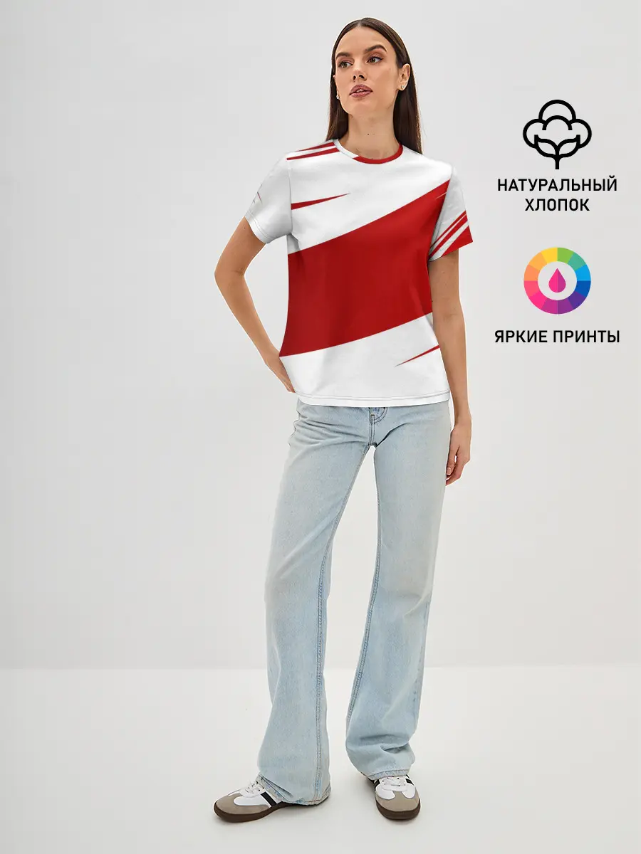 Женская базовая футболка / Ломкие линии