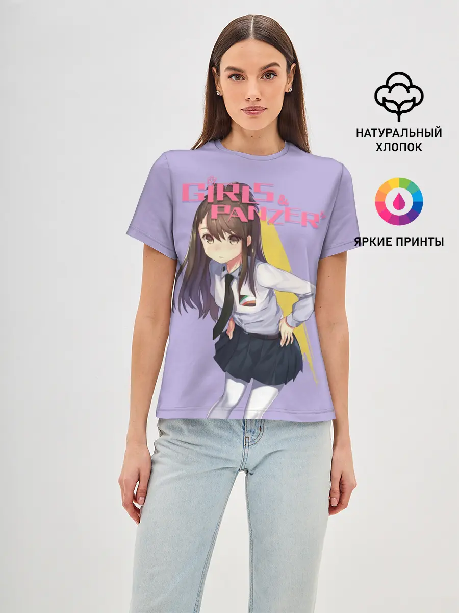 Женская базовая футболка / Девушки и Танки