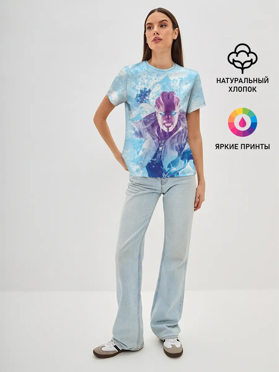 Женская базовая футболка / масс эффект