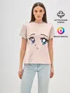 Женская базовая футболка / Surprised anime face