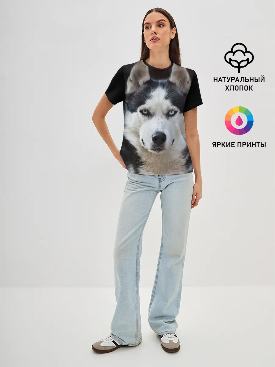 Женская базовая футболка / Хаски