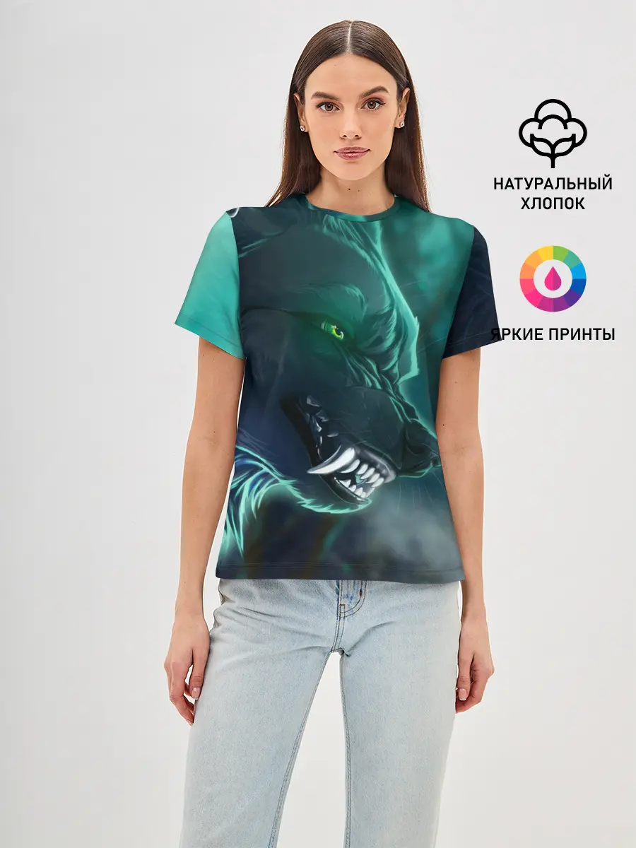 Женская базовая футболка / ВОЛЧИЙ ОСКАЛ