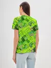 Женская базовая футболка / Ярко-зеленый абстрактный узор