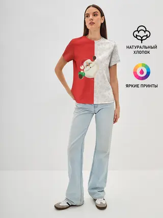 Женская базовая футболка / Дед Мороз