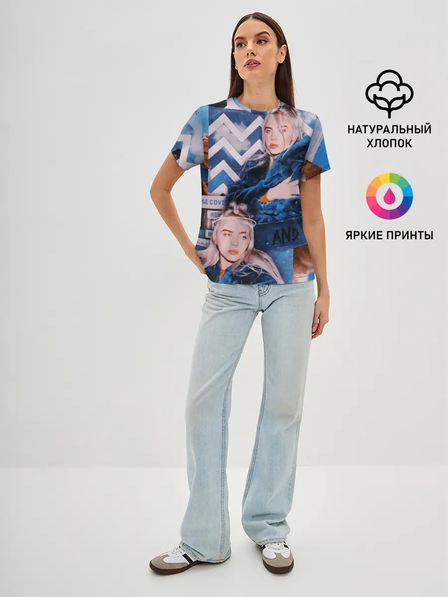 Женская базовая футболка / Billie Eilish