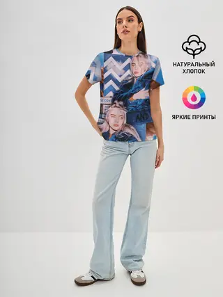 Женская базовая футболка / Billie Eilish