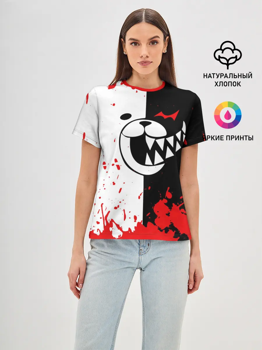 Женская базовая футболка / MONOKUMA Blood